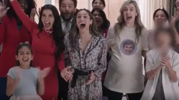 Zara Printed Dress With Lace Trims worn by Astrid (Meaghan Rath) as seen in Children Ruin Everything (S04E08)