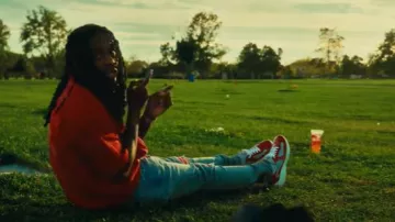 Prada Patent Red & Silver 'Americas Cup' Sneakers worn by Polo G in Polo G - Thug Memorials (Official Video)