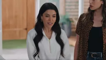 Varley Catherine Half Zip Sweatshirt worn by Dawn (Nazneen Contractor) as seen in Children Ruin Everything (S04E09)