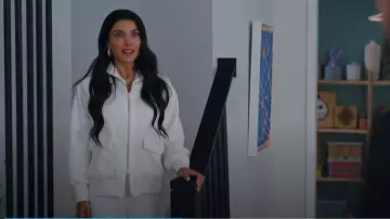 Varley Eleanor Patch Pocket Fleece worn by Dawn (Nazneen Contractor) as seen in Children Ruin Everything (S04E09)