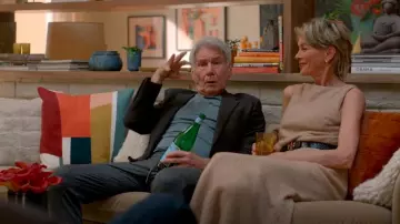 Tory Burch Eleanor Logo Leather Belt worn by Dr. Julie Baram (Wendie Malick) as seen in Shrinking (S02E12)