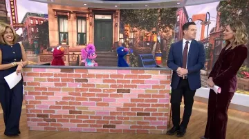 Veronica Beard Elliette Dickey Veste en Vin portée par Savannah Guthrie comme on le voit dans Today le 9 janvier 2025