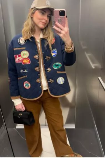 Casquette New Era 9Forty Corduroy Ny Yankees portée par Chiara Ferragni sur sa Story Instagram le 10 janvier 2025