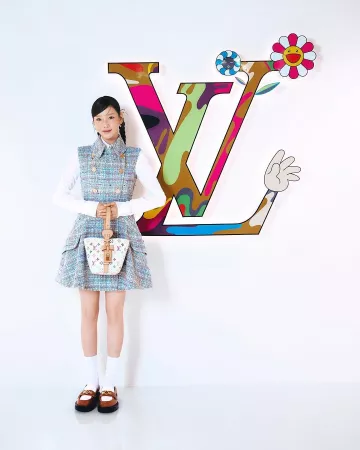 Louis Vuitton Long Sleeved Fitted Shirt worn by Taeyeon at Louis Vuitton X Murakami Collection Launching Event January on 10, 2025