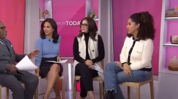 Pull à col roulé Zara Basic porté par Savannah Sellers comme on le voit dans Today le 9 janvier 2025
