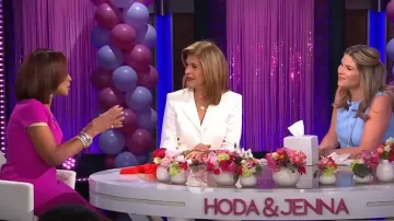 Robe de cocktail en crêpe boutonnée Safiyaa portée par Gayle King comme on le voit dans Aujourd’hui le 10 janvier 2025