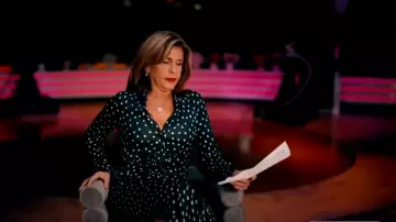 Altuzarra Claudia Vestido camisero fruncido de lunares usado por Hoda Kotb como se ve en Hoy el 10 de enero de 2025