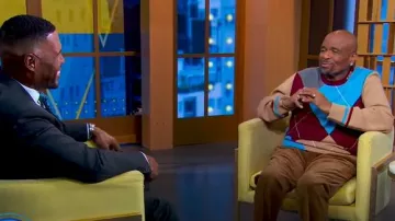 Gucci Wool Cashmere Argyle Sweater worn by William Stanford Davis as seen in Good Morning America on January 8, 2025