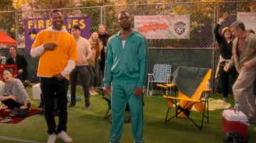 Adidas Men's Essentials Warm-Up 3-Stripes Track Suit worn by Bernard (Jermelle Simon) as seen in The Upshaws (S06E03)