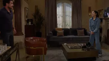 Good American Jeanius Good Skate Cotton Pants worn by Luna(Lisa Yamada) as seen in The Bold and the Beautiful on January 13, 2025