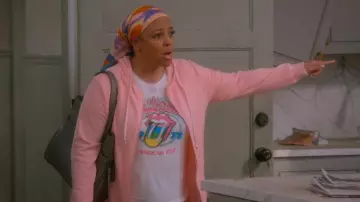 Allsaints Fleur De Lis Tote Bag worn by Regina Upshaw (Kim Fields) as seen in The Upshaws (S06E06)