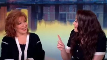 Self Portrait Crepe Collared Dress worn by Kat Dennings as seen in The View on January 7, 2025