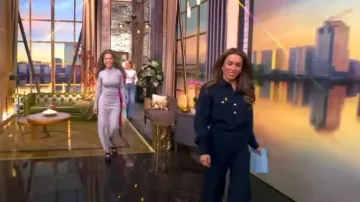 Veronica Beard Cole crepe wide-leg Pants worn by Alyssa Farah as seen in The View on January 8, 2025