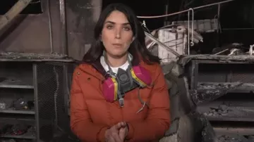 Patagonia Silent Down Jacket worn by Liz Kreutz as seen in Today on January 14, 2025