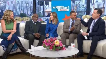 Hija favorita Take Me Serious Maxi Vestido de manga larga usado por Savannah Guthrie como se ve en Hoy el 14 de enero de 2025
