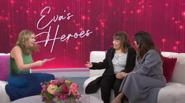 Brunello Cucinelli Virgin Wool Double Cloth flute Skirt worn by Eva Longoria as seen in Today with Hoda & Jenna on January 14, 2025