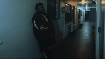 Chrome Hearts Black Horseshoe Logo Zip Hoodie worn by Rod Wave in Lil Baby - By Myself Feat Rod Wave & Rylo Rodriguez (Official Music Video)