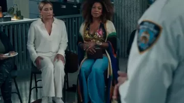 Suéter de lana merino relajado de Reformation Lucas en crema usado por la Dra. Willa Roszak (Roma Maffia) como se ve en The Equalizer (T05E06)