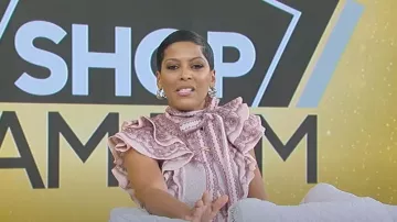 Zimmermann Crush Frilled Fitted Blouse worn by Tamron Hall as seen in Tamron Hall Show on  January 9, 2025