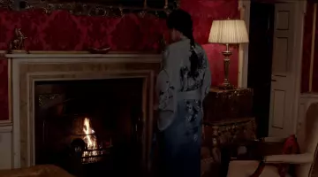 Le kimono bleu et fleuri de Lady Mary Crawley (Michelle Dockery) dans Downton Abbey