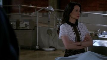 Lace dress, Lucy Liu in Elementary