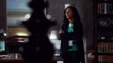 Le top en soie rayures Duchesse Lanvin de Olivia Pope (Kerry Washington) dans Scandal