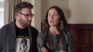 Glasses of view of Seth Rogen in some of Our worst neighbors 2