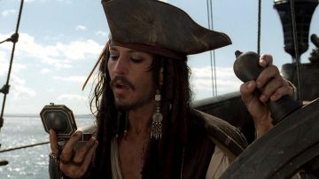 El anillo de Jack Sparrow (Johnny Depp) en Piratas del Caribe