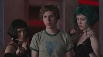 La camiseta verde "SP Heart" de Scott Pilgrim (Michael Cera) en Scott Pilgrim vs the World