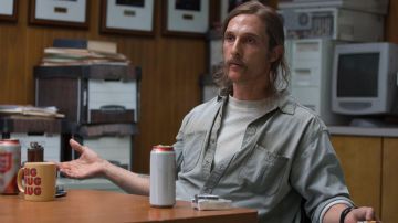 "Big Hug Mug" used by Rust Cohle (Matthew McConaughey) in True Detective (Season 1)