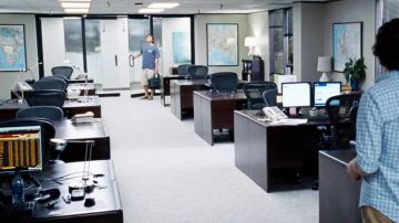 Les chaises de bureau dans l'entreprise de Michael Burry (Christian Bale) dans The Big Short