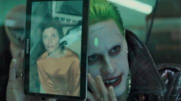 The Samsung Galaxy tablet 4 the Joker (Jared Leto) in Suicide Squad
