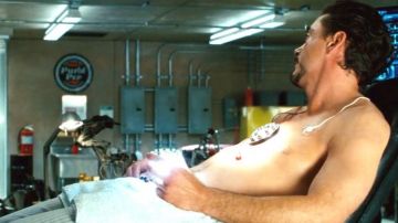 The lamp in Tony Stark (Robert Downey Junior) in Iron Man