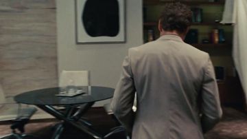 The glass table Milo Baughman in Tony Stark (Robert Downey, Jr.) in Iron Man 2