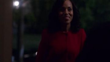 Alberta Ferretti Bel­ted Round Col­lar Coat worn by Olivia Pope (Kerry Washington) in Scandal S05E13