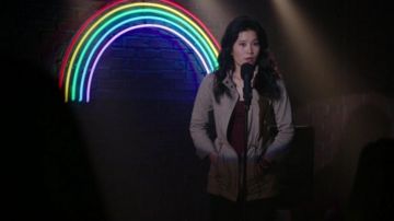 the jacket of Happy Quinn ( Jadyn Wong ) in Scorpio