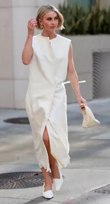 Khaite Water Warm Leather Slingback worn by Julianne Hough in Beverly Hills  on August 10, 2024