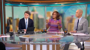 Adelyn Rae Lauren Ombre Knit Dress worn by Gayle King as seen in CBS Mornings on January 16, 2025