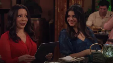 Hobbs Romina Dress worn by Mayan (Mayan Lopez) as seen in Lopez vs Lopez (S03E11)