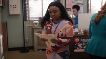 Target Latino Heritage Fitted Dress Collaboration worn by Janine Teagues (Quinta Brunson) as seen in Abbott Elementary (S04E10)