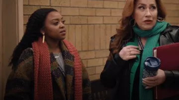 Zara Textured Wool Coat worn by Janine Teagues (Quinta Brunson) as seen in Abbott Elementary (S04E10)