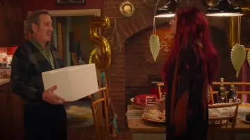 Cárdigan de lana Cos Argyle usado por Eva Garvey (Sharon Horgan) como se ve en Bad Sisters (T02E05)