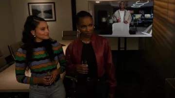 LaMarque Faux Leather Cropped Bomber worn by Gabi Mosely (Shanola Hampton) as seen in Found (S02E08)