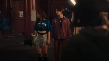 Amazon Cowgirl Pleated Skirt Summer Mini Skirt Korean Fashion Sexy High Waist Denim Skirt worn by Kitty (Anna Cathcart) as seen in XO, Kitty (S02E08)