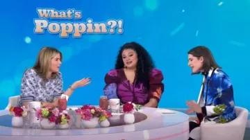 Adam Lippes Rose Medallion Jacquard Cashmere Top worn by Jenna Bush Hager as seen in Today with Hoda & Jenna on January 16, 2025