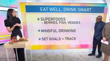 Alice + Olivia Chase Puff-Sleeve Ruffle-Neck Sweater worn by Natalie Azar as seen in Today on January 17, 2025
