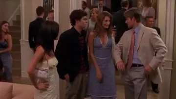 Marc Jacobs Blue and White Polka Dot Halter Dress worn by Marissa Cooper (Mischa Barton) as seen in The O.C. (S01E06)