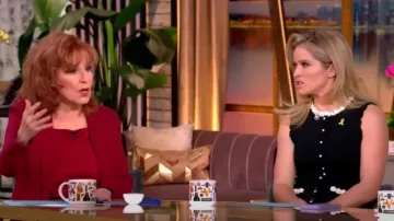 Sandro Blossom Crochet-Trim Stretch Knit Maxi Dress worn by Sara Haines as seen in The View on January 17, 2025