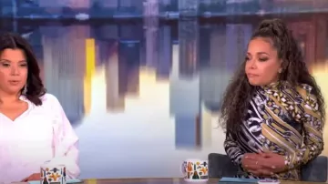 Area Chain link-print Dress worn by Sunny Hostin as seen in The View on January 17, 2025