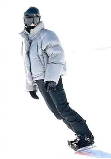 Entire Studios Ssense Gray Uvr Down Jacket worn by Kendall Jenner in Aspen on January 18, 2025